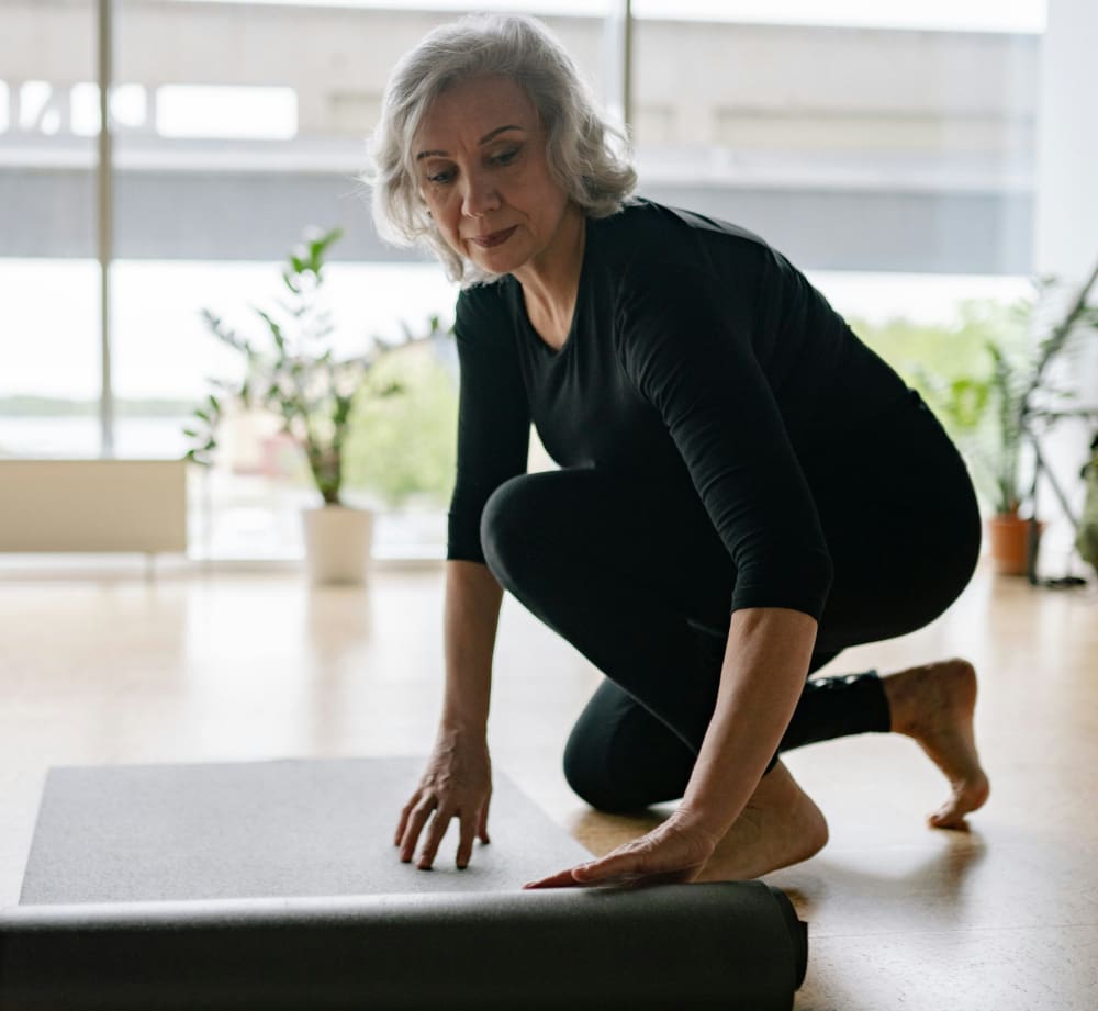 Woman practicing yoga