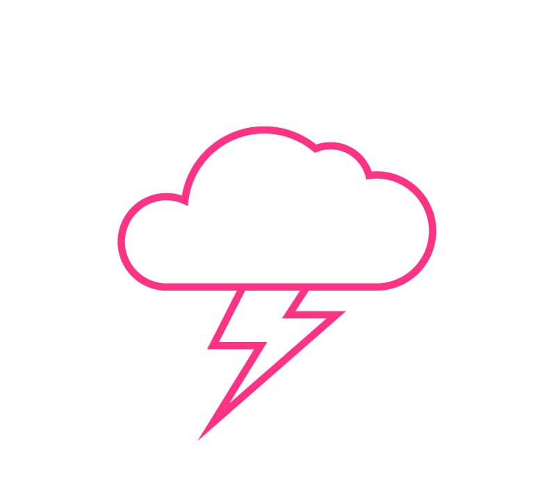 Lightening cloud icon